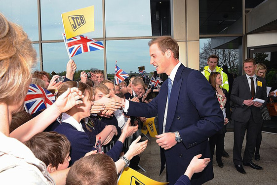 Prince William visit to JCB